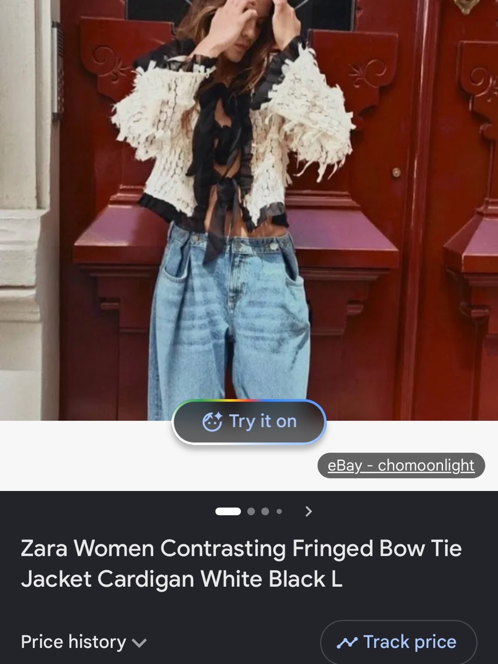 Zara tie cardigan